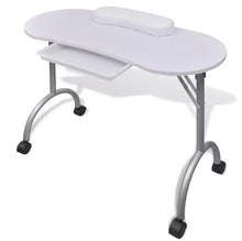 Load image into Gallery viewer, Vidaxl Foldable Manicure Table With A Thick Wrist Pillow 4 Lockable Wheels Nail Tables Professional Commercial Furniture 2 Color