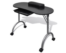 Load image into Gallery viewer, Vidaxl Foldable Manicure Table With A Thick Wrist Pillow 4 Lockable Wheels Nail Tables Professional Commercial Furniture 2 Color